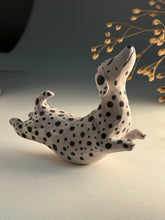 Load image into Gallery viewer, Small spotted jumping dog in mixed clay